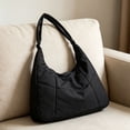 thumbnail image 5 of HOZVOMI Women's Nylon Crossbody Tote Bag College Student Class Office Commute Padded Large Shoulder Bag Slouchy Hobo Crescent Multipockets, 5 of 6
