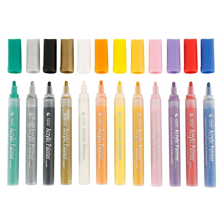 STA Acrylic Paint Markers 12 color set –