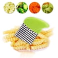 thumbnail image 4 of BE-TOOL Potato Cutter Corrugated Shape for Carrot Chip Vegetable French Fry Slicer Stainless Steel Yellow, 4 of 8