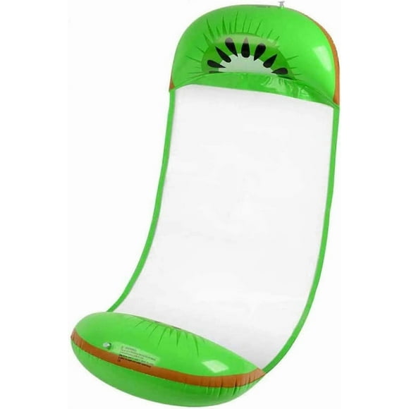 Water Hammock Inflatable Swimming Bed Water Hammock 4-In-1 [Hammock + Deck Chair + Drifter + Exercise Saddle] For Swimming Pool Beach Sea-Kiwi