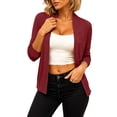 thumbnail image 5 of UQJfacai Knit Cardigan Sweater For Women Classic Long Sleeve Open Front Lightweight Jacket Fall Layering Outwear, 5 of 6