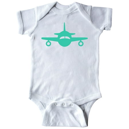 

Inktastic Cute Teal Airplane Gift Baby Boy or Baby Girl Bodysuit