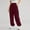 Wine, variant on Solid Color Sweatpants Women Wide Leg Loose 2024 Joggers with Pockets Khaki L
