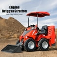 thumbnail image 3 of HUAYEE Ride-On Wheeled Mini Skid Steer Loader with Bucket, 23HP  Honda Gas Engine, for Construction Farm Landscaping, Curbside delivery & Professional Unloading Included, 3 of 12
