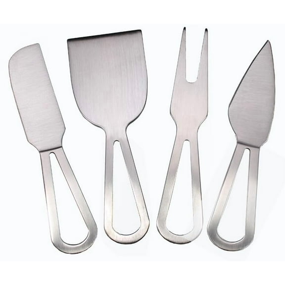 Prodyne Set of 4 Cheese Knives Set, All Stainless Steel Knives