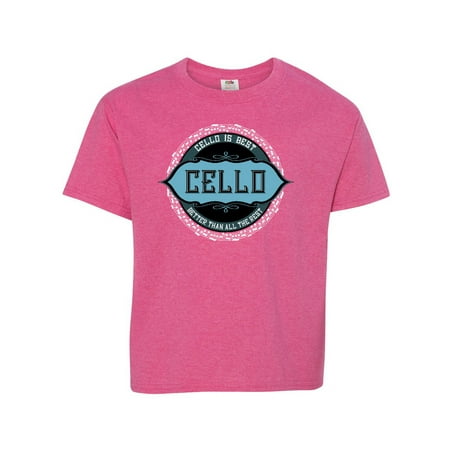 Cello Best White Music Note Circle Youth T-Shirt (Best Music T Shirt Websites)