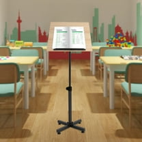 XgoodX Lectern Podium Presentation Stand – Height Adjustable Laptop Table with 360° Up/Down Rotation, Sturdy Steel Frame & Built-in Storage Tray, Ideal for Classrooms, Conferences