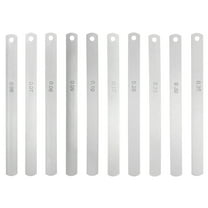 Uxcell 10 Pack Metric Steel Feeler Gauge, 0.06mm-0.35mm Thickness Filler Gauge,Valves, Guitar Gauge Gage Measuring Tool