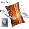 thumbnail image 6 of Rateoe Sunset Golden Sunflower Field Pattern Decorative Pillow Case,Throw Pillow Covers,Plush Pillow Cover,Soft Pillow Case,Velvet Pillow Case-20"x30", 6 of 6