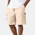 thumbnail image 2 of Fengqque Cargo Shorts for Men Elastic Waist Drawstring Quick-dry Plus Size Summer Shorts with Pockets Khaki M(M), 2 of 9