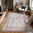 thumbnail image 4 of GLN Rugs Ayder - Indoor, Machine Washable Area Rug 5'3"x7'5" Turkish Pink Home Carpet, 4 of 8