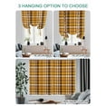 thumbnail image 4 of Yellow Black Plaid Tie Up Curtains for Windows 63 Inch Length Balloon Curtains Kitchen Adjustable Balloon Window Shade Country Simple Buffalo Check Gingham Tie Up Bathroom Curtain Window 52"x63", 4 of 6