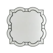 Glitter Accented Wall Mirror - 31.5"Dia. - Black