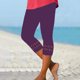 thumbnail image 1 of Karight Womens Capris for Summer Dressy Cropped Pants Hollow Out Leggings Stretchy Yoga Capri Workout Compression Pants, 1 of 4