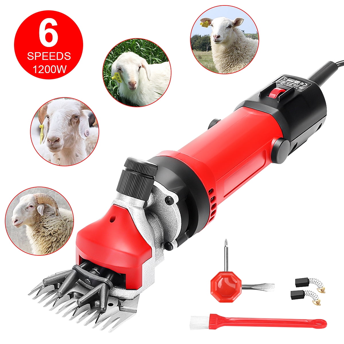 Details about / Electric Horse Cattle Sheep Shearing Shears Clippers Grooming Trimmer 6-Speed