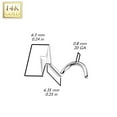 thumbnail image 2 of Nose Screw Rings With Lightning Bolt Top 14K solid gold 20G fit nose piercings, 2 of 5