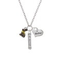 thumbnail image 2 of Delight Jewelry Silvertone 3-D Chocolate Bunny Always My Mother Bar Zoe Necklace, 2 of 4