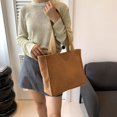 thumbnail image 4 of Bolso de hombro informal a la moda para mujer, bolso de mano, bolso de compras de pana para mujer (marrón), 4 of 6
