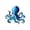 11# Octopus, variant on Ocean Animal Mosaic Kit for Adults, 5.5 Inch DIY Glass Tile Art Craft with Engraved Wood Base, Blue Teal Mirror Pieces and Tools for Coastal Decor Gift