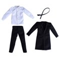 thumbnail image 2 of 1/6 figuras de trajes de chaqueta para hombres, cosplay de moda de moda retro con cinturón, traje de uniformes para figuras de 12 pulgadas vestidas abrigo, 2 of 8