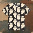 thumbnail image 6 of KPVEVIQ Girls Boys Halloween Shirt Cute Ghost Shirt Boy Halloween Shirt Kids Pumpkin Fall Short Sleeve Tee Tops, 6 of 7