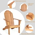thumbnail image 6 of Costway Outdoor Adirondack  Chair Accent Chair Solid Wood sturdy Patio Garden Furniture Natural, 6 of 9