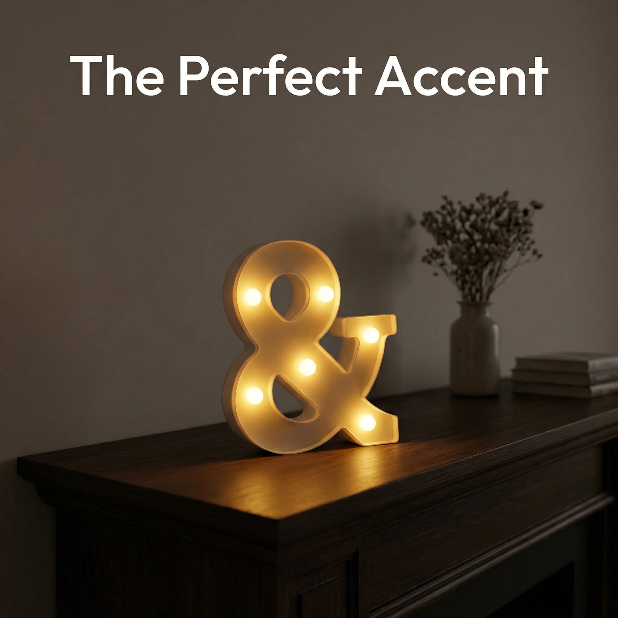Unique Bargains Marquee Letters With Lights LED Light Up Signs Hyphen 5"L x 1.1"W x 6.1"H