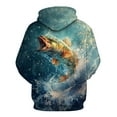 thumbnail image 2 of Rebaike Men's 3D Bass Fishing Hoodie Jumping Largemouth Bass Pullover Sweatshirt, 2 of 7