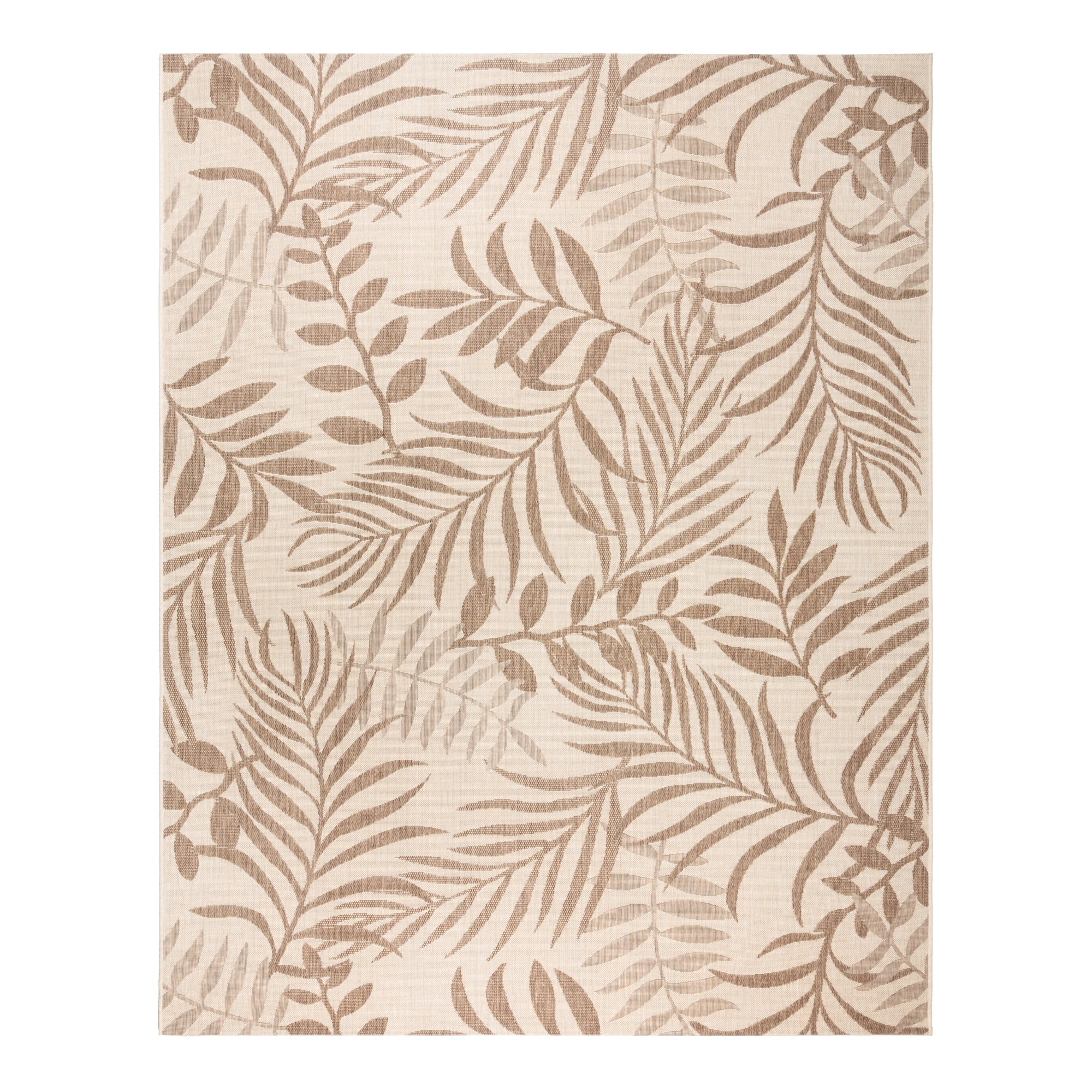 Gertmenian Paseo Akimbo Coastal Floral Sand Havana Outdoor Area Rug, 9x13