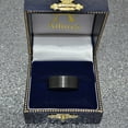 thumbnail image 3 of Brushed Finish Flat Carbide Black Tungsten Wedding Band (8mm), 3 of 4