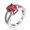 Rose Red, variant on Hollow Band Rose Red / Purple Oval Cut AAA Cz Women's 925 Silver Ring Size 6-10