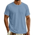 thumbnail image 6 of IhhxPro Men's Short Sleeve Summer Tee Breathable Basic Solid T-Shirt Casual Athletic Fit Lightweight Cotton Everyday Wear XXS-2XL, 6 of 8