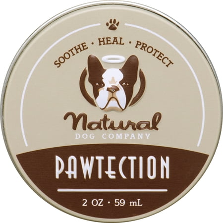 Natural Dog Company PawTection Dog Paw Balm, Protects Dog Paws from Heat, Salt, Snow, Prevents Paw Damage, Organic, All Natural, 2 oz Tin