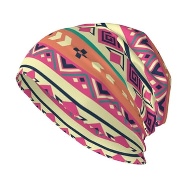 Beanie Hats for Men and Women, Vintage Southwestern Native Bohemian Patterns Adult Unisex Knit Hat Winter Warm Skull Cap