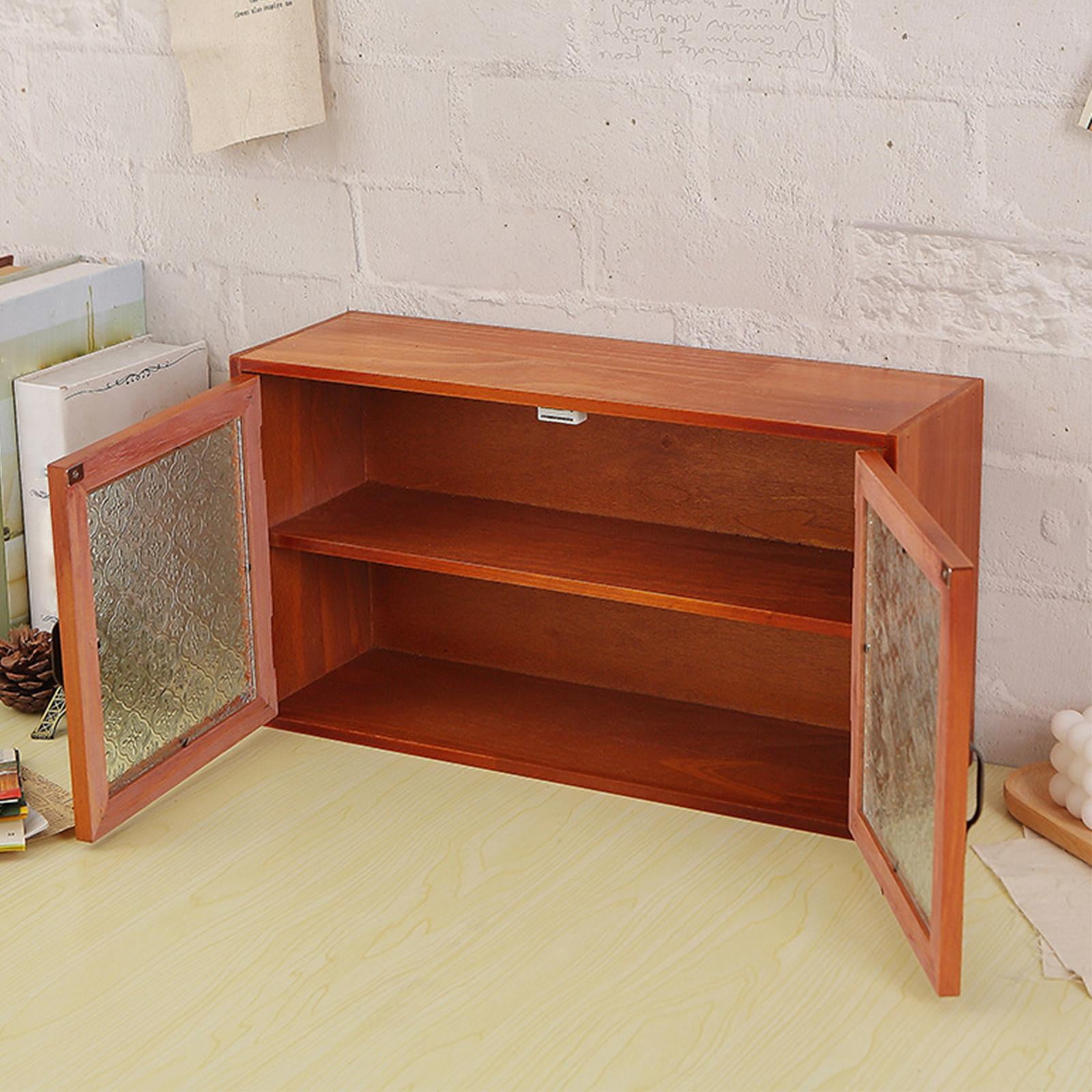 Wooden Storage Desktop Display Box Home Store Business Use