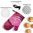 thumbnail image 3 of Cauagu Sparkling Pink Toilet Print Oven Mitts and Pot Holders 4 pcs Set,Extra Thicken Long Kitchen Oven Glove Potholders BBQ Gloves-Oven Mitts and Pot Holders(11 Inch), 3 of 6