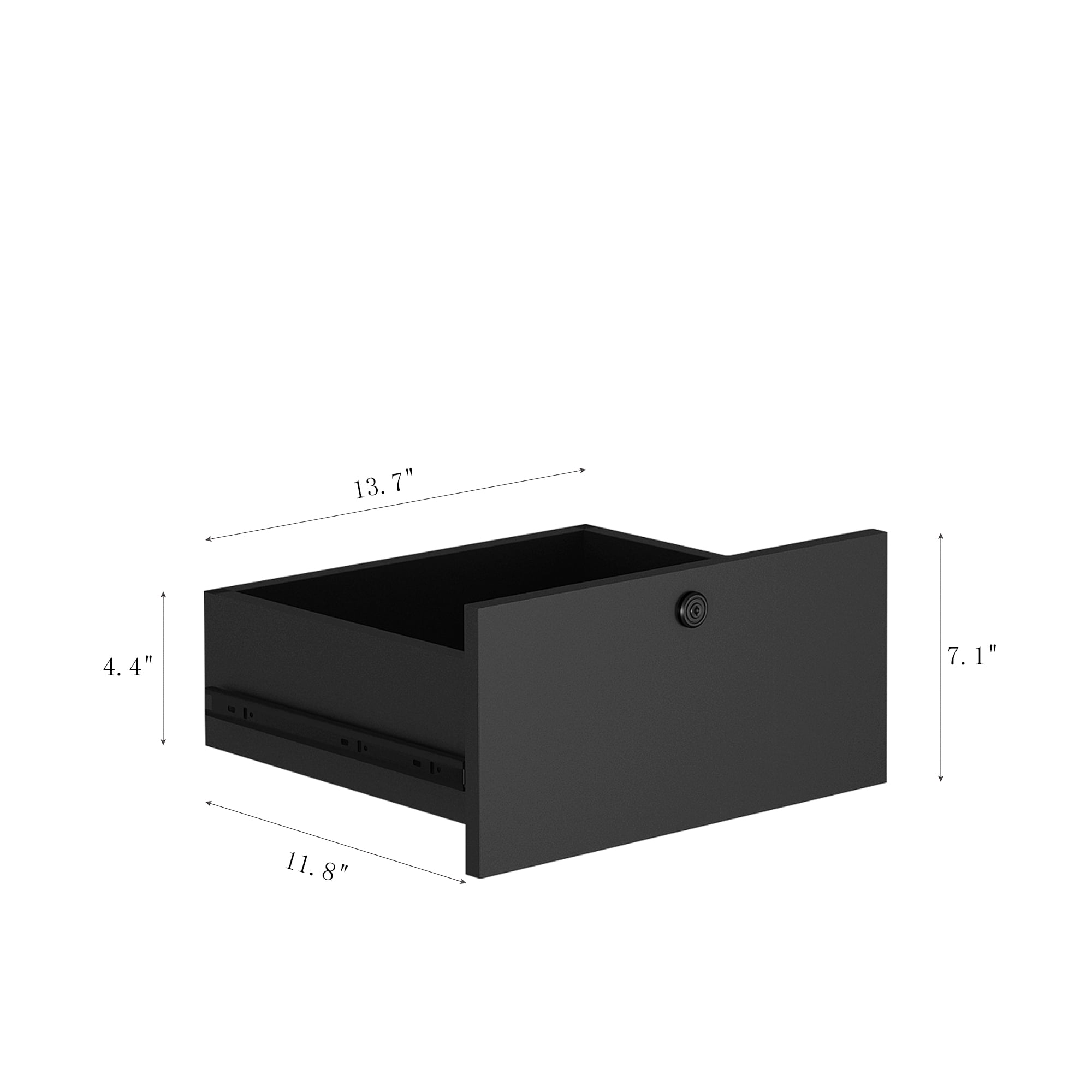 Yoneston Stoage Nightstand with Charging Station and Removable Smart LED Night Light, Modern Tall Bedside Table with Open Shelves and Drawers, Black