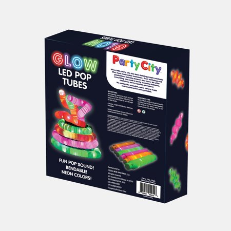 Glow Pop Tubes 12pk (Pink, Red)