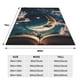 thumbnail image 3 of Balery Artistic Starry Sky Moon Book Manta de Felpa Suave y Acogedora – Cobija de Franela Aterciopelada para Cama, Lavable y Cálida para Sofá, Mascotas, Transpirable-50"x40", 3 of 7