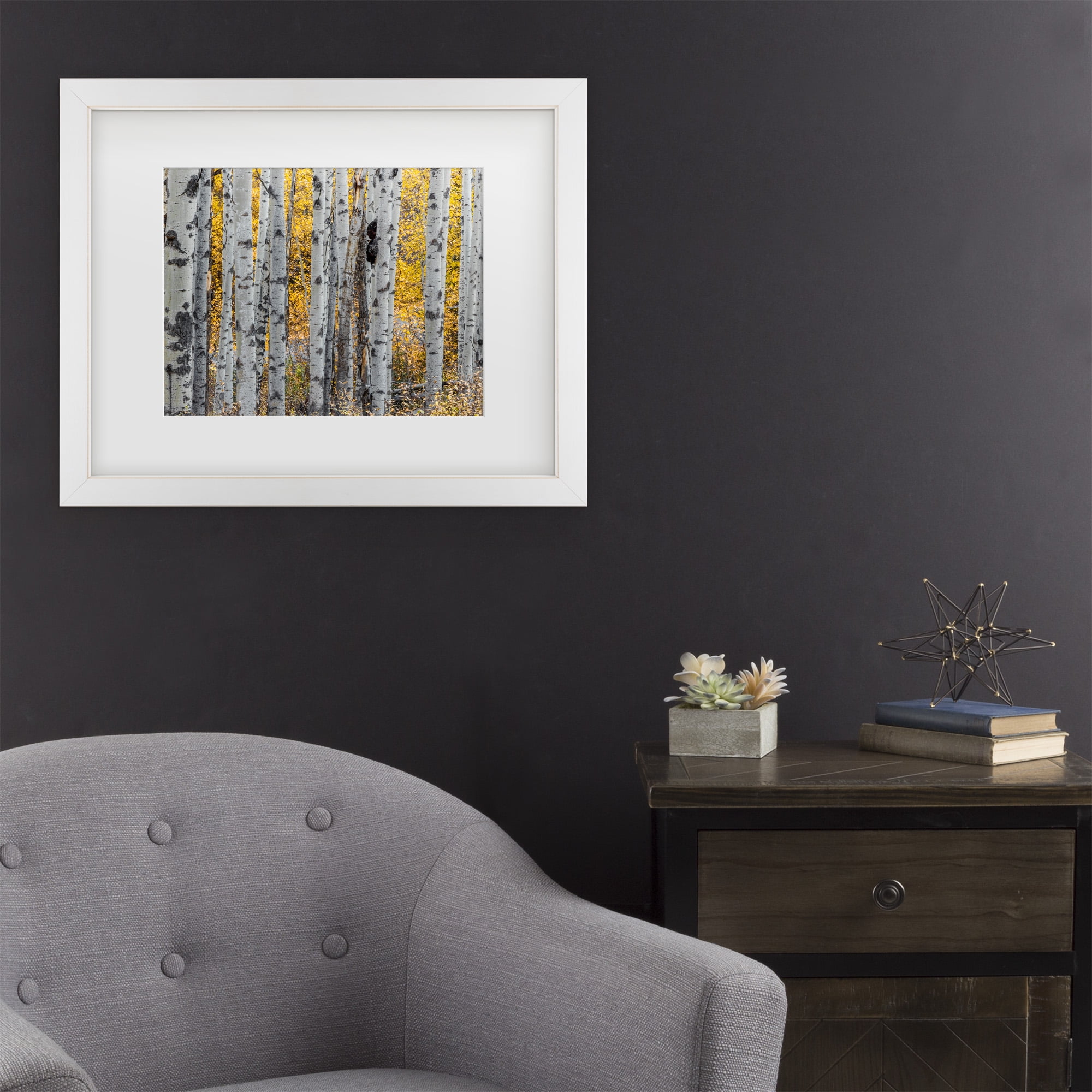 Trademark Fine Art 'Aspen Trees' Canvas Art by Pierre Leclerc