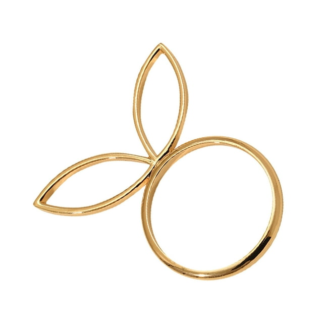 Porte-Serviettes en Métal Lapin Doré Élégant pour Table de Mariage de Printemps