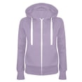 thumbnail image 3 of Womens Zip Up Hoodies Dqueduo Women's Casual Hooded Slim Zip Fleece Sweater Coat – Fashion Winter Outwear Purple XL, 3 of 6