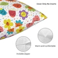 thumbnail image 3 of Wukai Cartoon Flowers Premium Polyester Fleece Pillow Covers with Hidden Zipper Closure,Luxuriously Soft and Durable-24"x24", 3 of 7