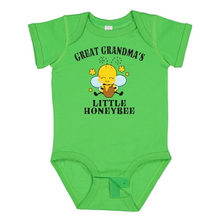 

Inktastic Cute Bee Great Grandma s Little Honeybee with Stars Boys or Girls Baby Bodysuit