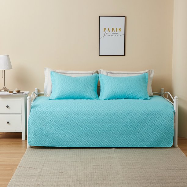 Smuge Daybed Cover Sets Green, Double Sided Quilting Classic Design for