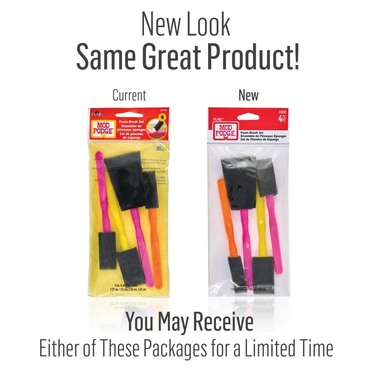 Mod Podge Foam Brush Set - 4pk