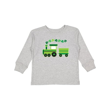 

Inktastic St Patricks Irish Shamrock Train Gift Toddler Boy or Toddler Girl Long Sleeve T-Shirt