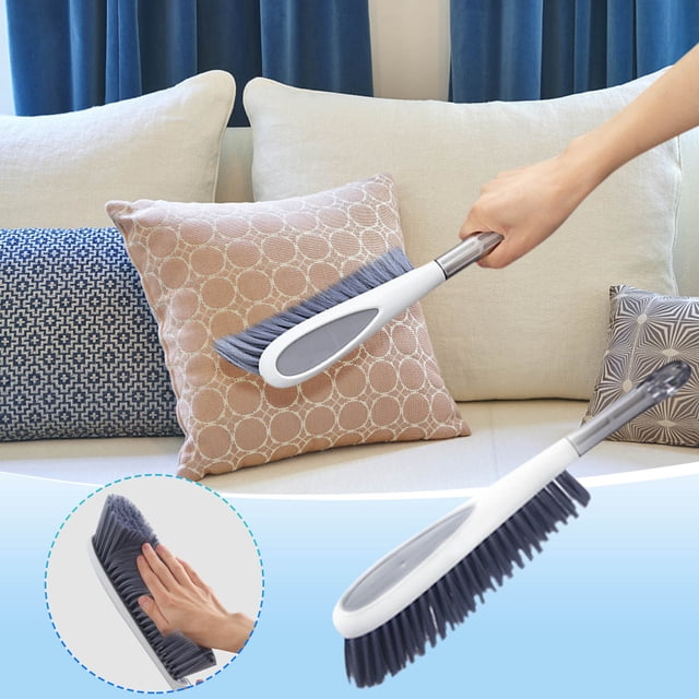 Cepillo de cerdas blandas con mango largo - Escoba grande y flexible para limpieza de sofás, cortinas y estanterías - Cepillo de limpieza doméstico duradero de 36,5 pulgadas