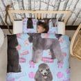 thumbnail image 3 of Poodles Duvet Cover and Pillowcase Set for Single Bedding, Bedroom Accessories for Kids Teens, 3 of 5