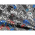 thumbnail image 5 of oneOone Rayon Gray Fabric Video Game Sewing Craft Projects Fabric Prints By Yard 56 Inch Wide, 5 of 5